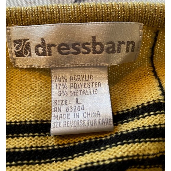 Dress Barn Women's 2 Piece Cardigan and Top Gold Metallic Size Medium - Picture 6 of 6
